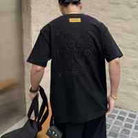 루* 모노그램 인사이드 자수로고 티셔츠