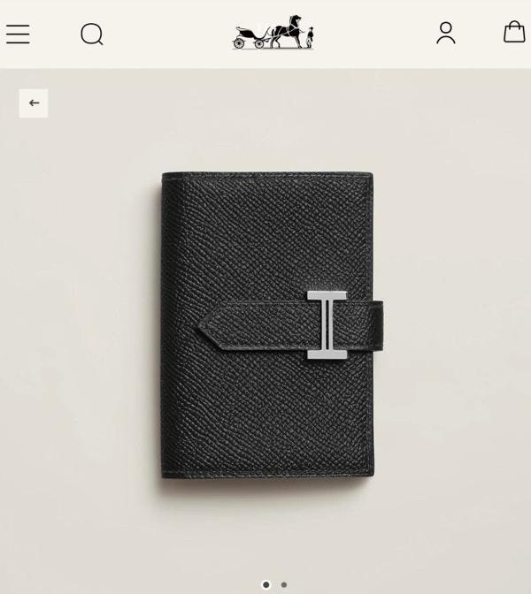 에*** 카드지갑 미니 베안 블랙 은장