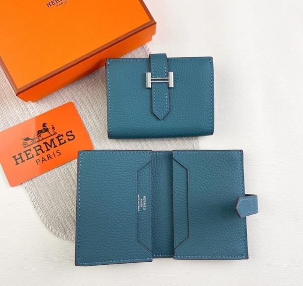 에*** 카드지갑 미니 베안 블루 은장