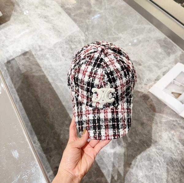 셀** 신상 체크 트위드 울 볼캡 캡모자