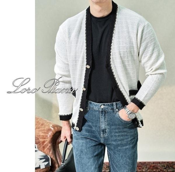 로**** 헨드메이드 트위드 가디건