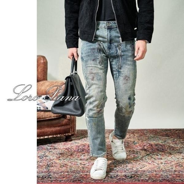 로**** 페인트 청바지