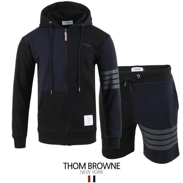 톰* 배색 4선 후드집업  반바지 세트