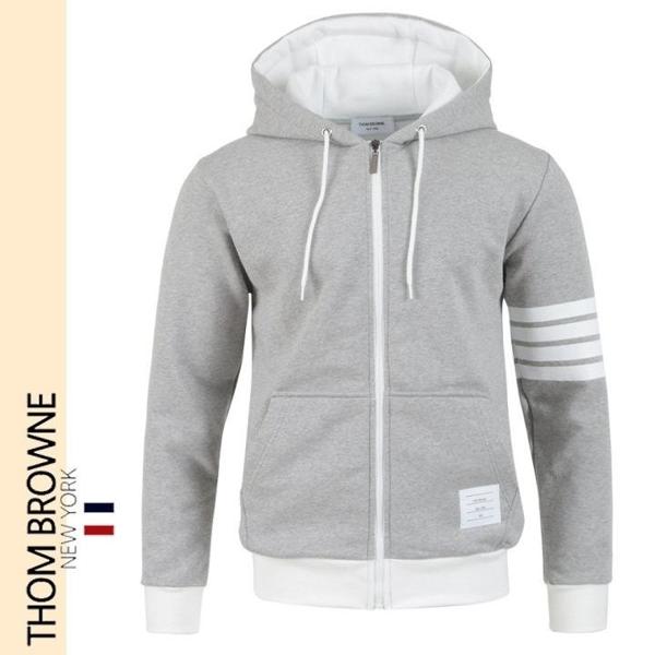 톰* 4바 배색 후드집업