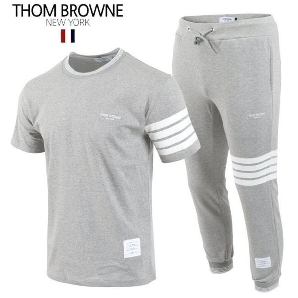 톰* 사선 시보리 반팔  긴바지 세트