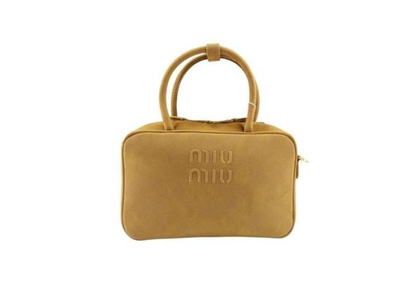 미*** 숄더백 스웨이드 보 탑 핸들 백 미디엄 탄