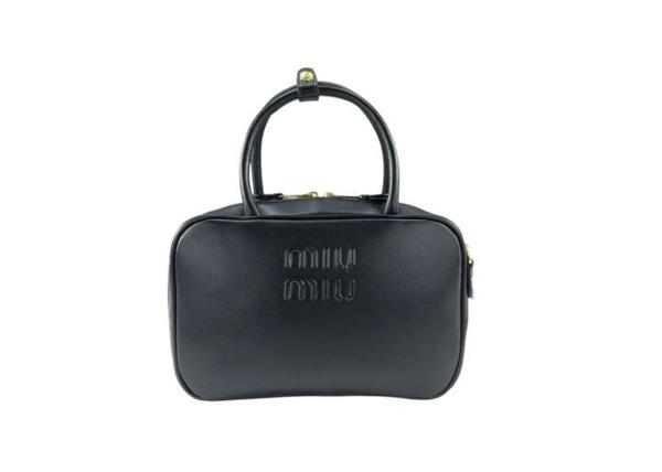 미*** 숄더백 보 탑 핸들 백 미디엄 블랙