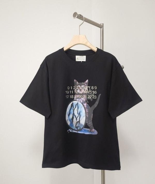 메* 마르지엘라 캣 클리터 프린팅 티셔츠