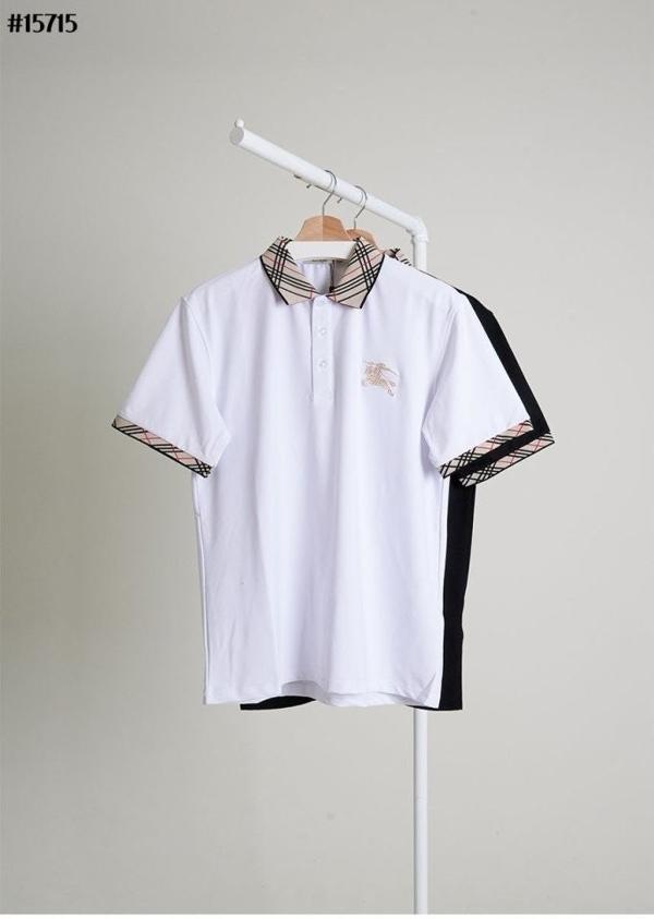 버** EKD 골드 자수 체크 카라 피케 폴로 티셔츠
