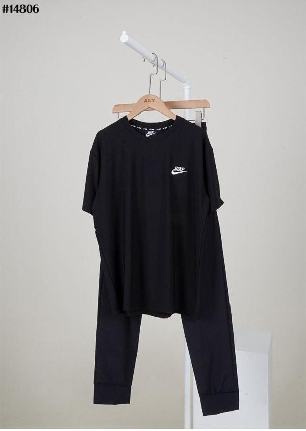 나** 남여공용 썸머 자수 로고 쿨링 티셔츠  포켓 조거 팬츠 셋