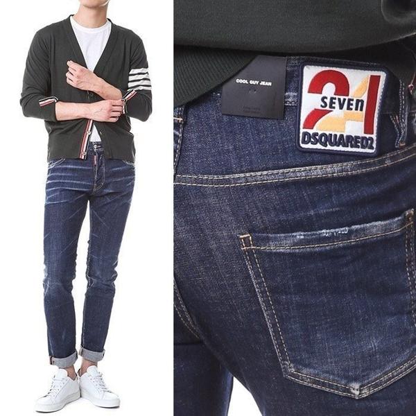 디**** 세븐24자수로고패치 진청 캣워싱진