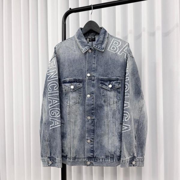 발**** 로고 자수 오버사이즈 데님자켓