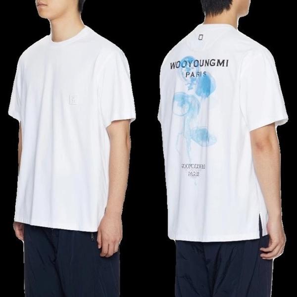 우** 해파리 그래픽 반팔티