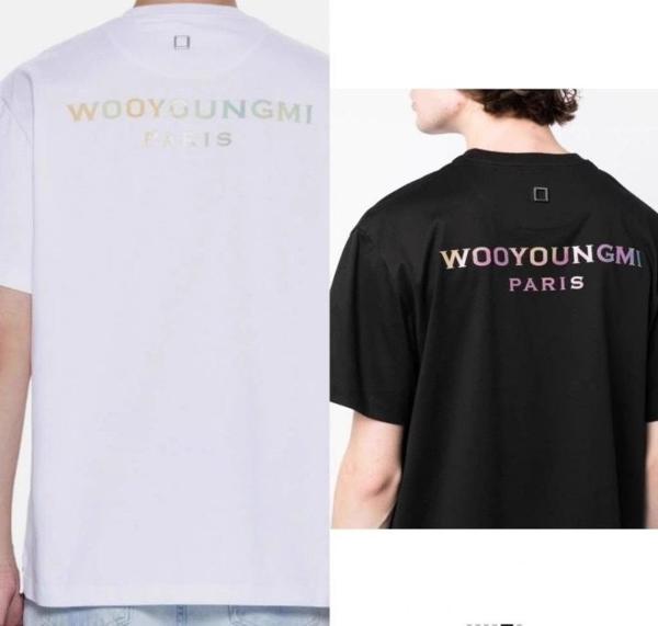 우** 블루그라데이션 폰트 반팔티