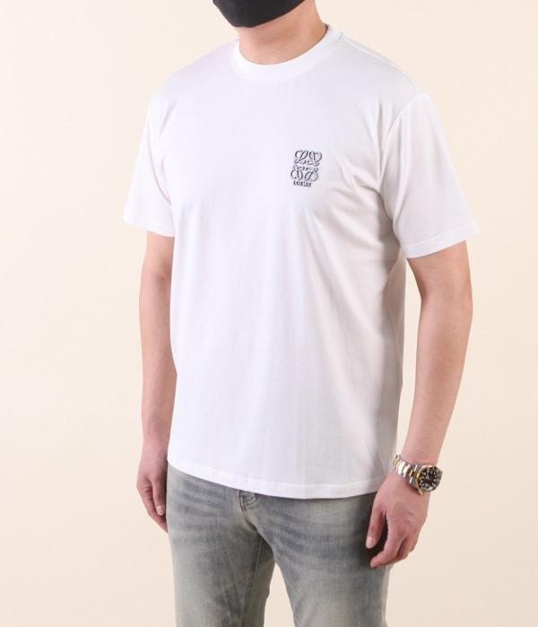 로** 아나그램 로고 자수 반팔 티셔츠