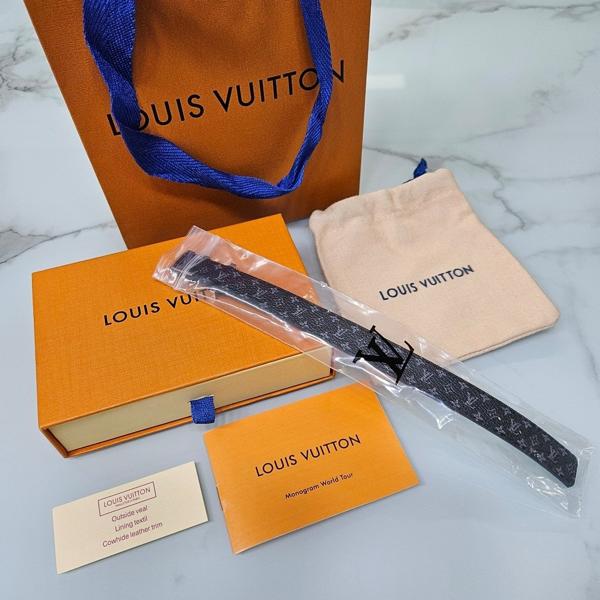 루* 모노그램 가죽팔찌