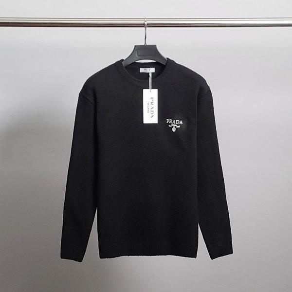 프** 밀라노 로고 자수 베이직 니트