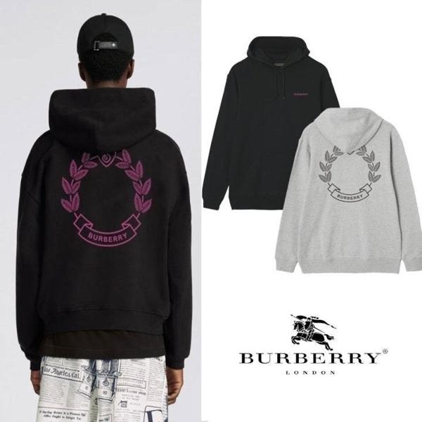 버** 월계관 로고 후드티