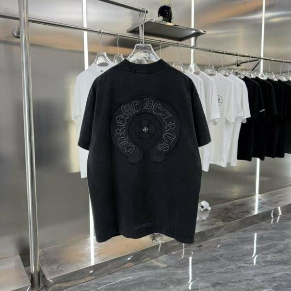 크* 워싱 말굽자수 티셔츠