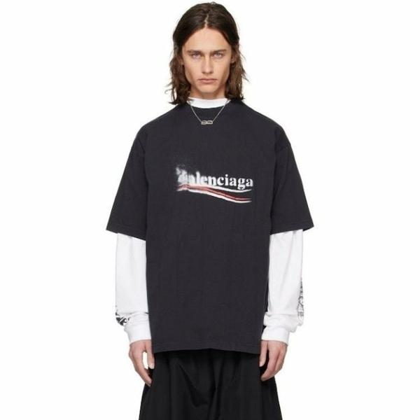 발* 폴리티컬 스텐실 티셔츠