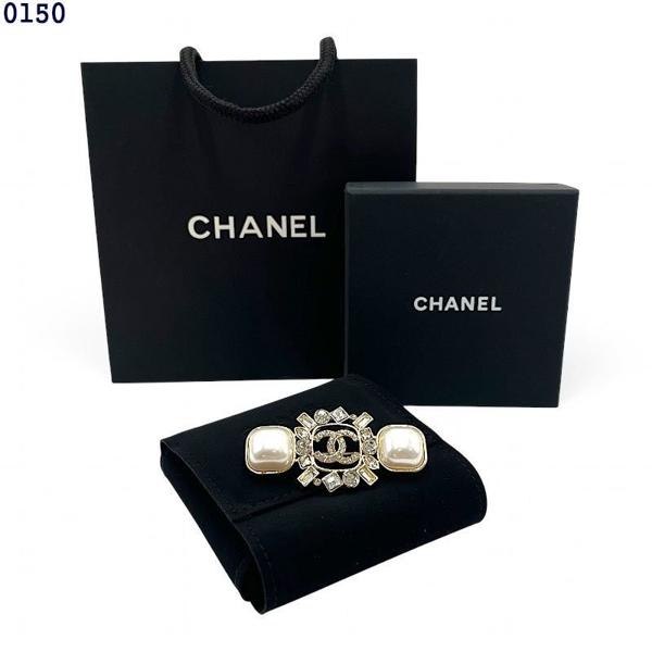 샤* 진주 펄 크리스탈 CC 브로치