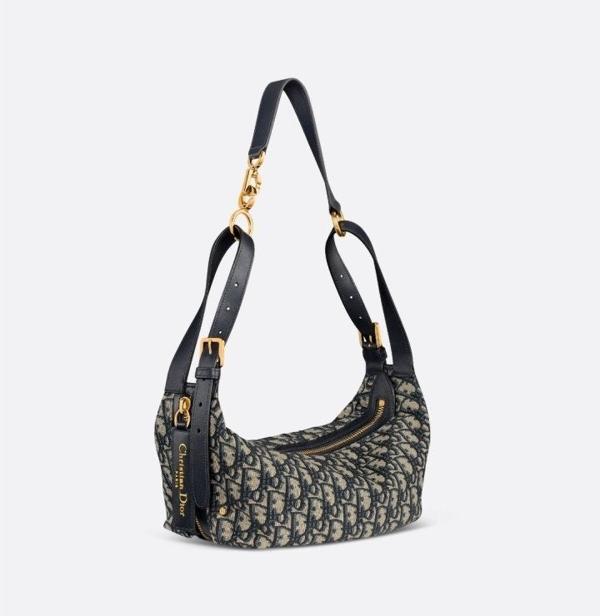 디* DJourney 미디엄 백 ㅡ 블루 Di*r Oblique 자카드