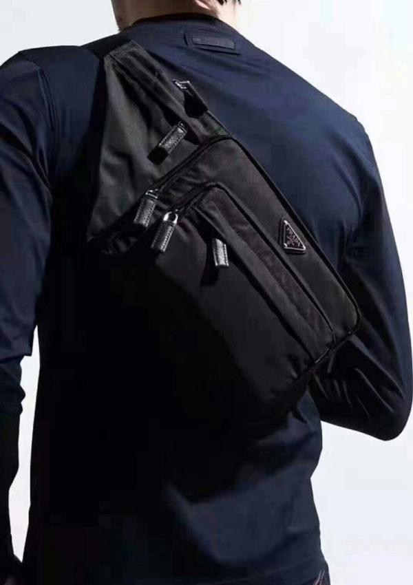 프** 23SS 2VL003 973 F0002 남성 웨스트 크로스 벨트백 블랙 2VL003 973 F0002