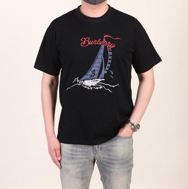 버** 배로고 수입 반팔라운드