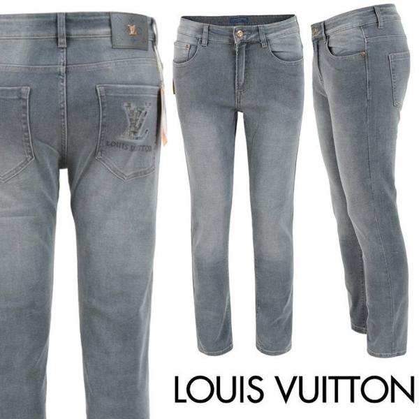 루* 로고 지오메트릭 그레이 슬림 일자진