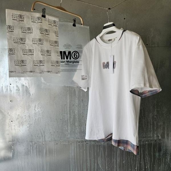 메* 마르지엘라 덧댐 라운드 티셔츠