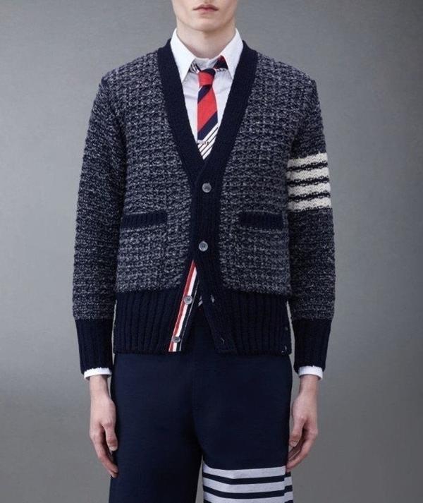 톰* 모헤어 트위드 4바 클래식 브이넥 가디건수입고퀄