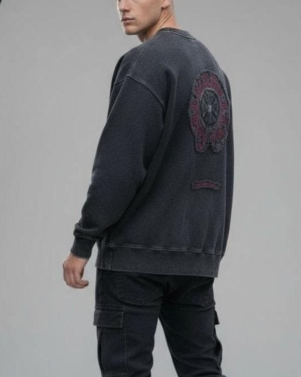 크* 말발굽패치 자수 피그먼트 워싱 맨투맨수입최고급(남녀공용)