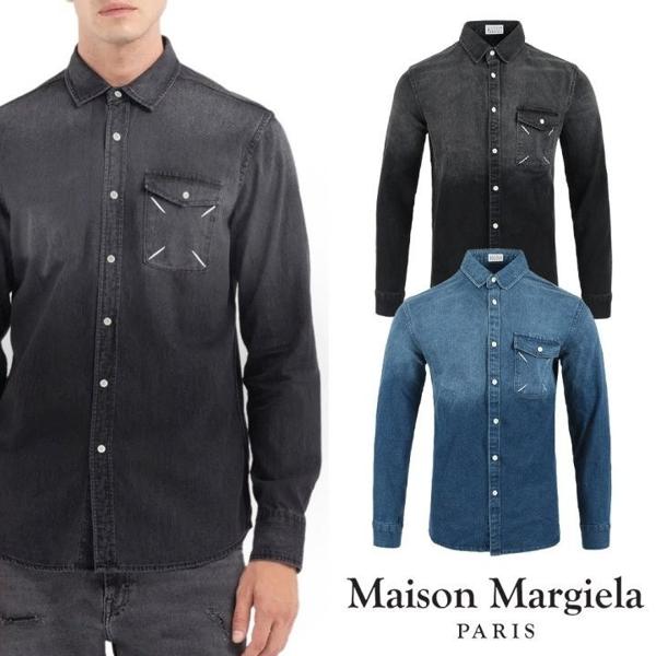 메* 마르지엘라 시그니처 스티치 데님 셔츠