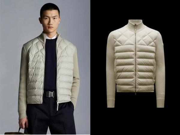 다운판넬지퍼코튼블랜드니트패딩(베이지)