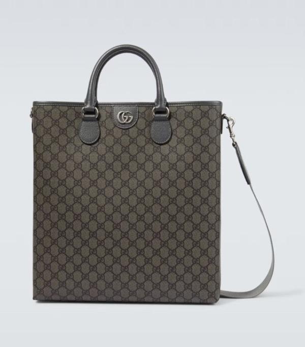 구* 남성 토트백 오피디아 GG 미디엄 쇼퍼백 ㅡ다크 그레이