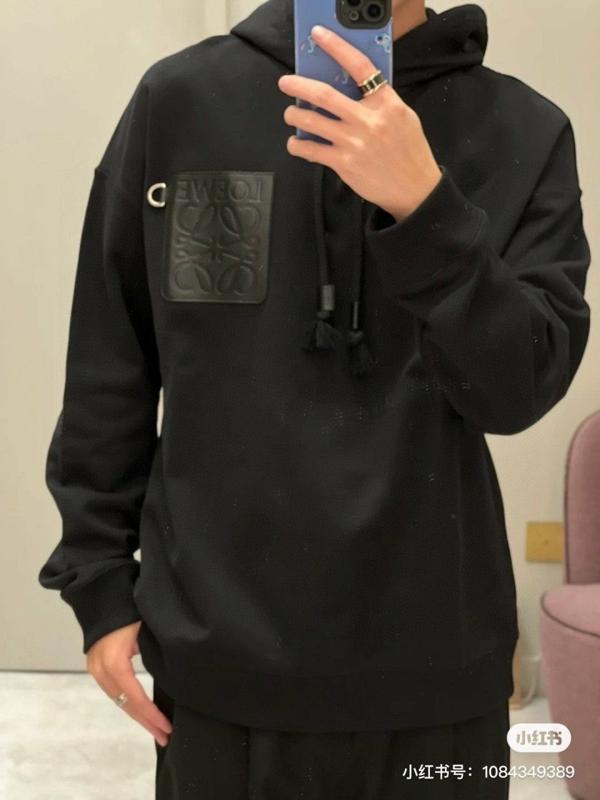 로** 가죽패치 후드