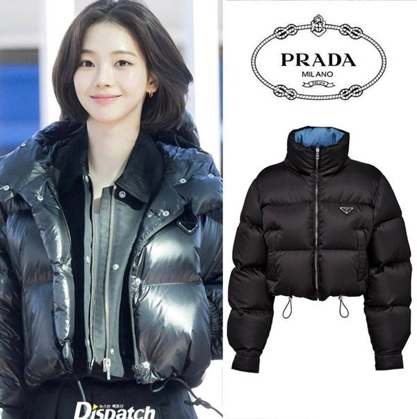 프** 크롭 카리나 덕다운 패딩