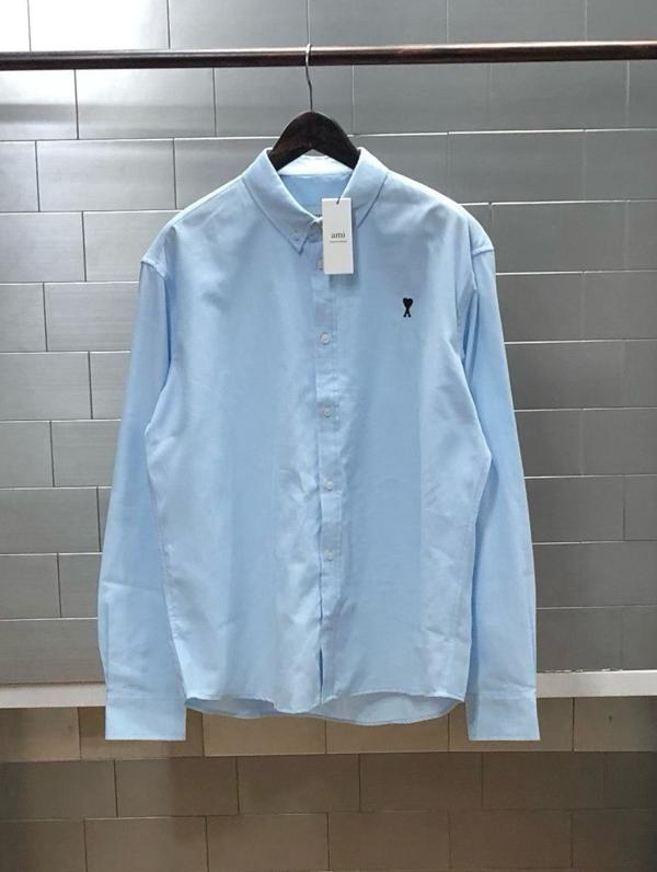 아* 하트자수 옥스포드 셔츠