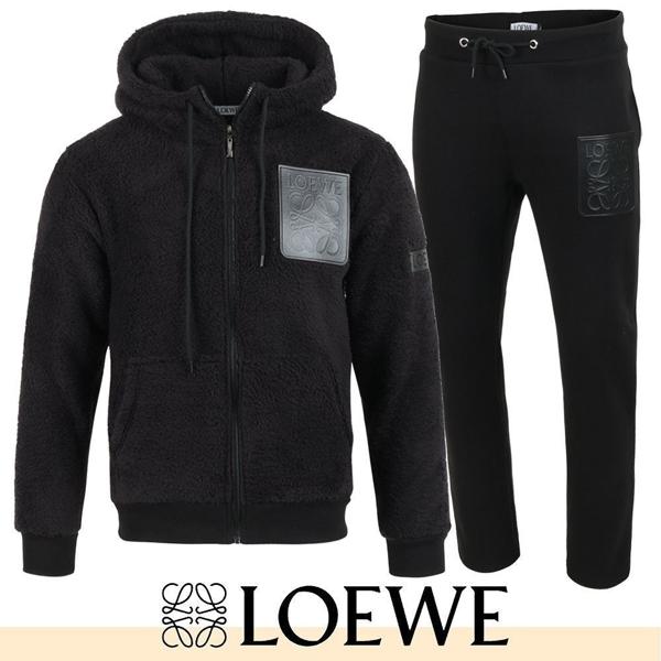 로** 가죽 로고 양털 셋업 기모 원단