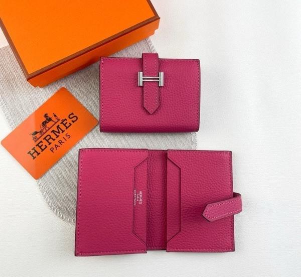 에*** 카드지갑 미니 베안 핫핑크 은장