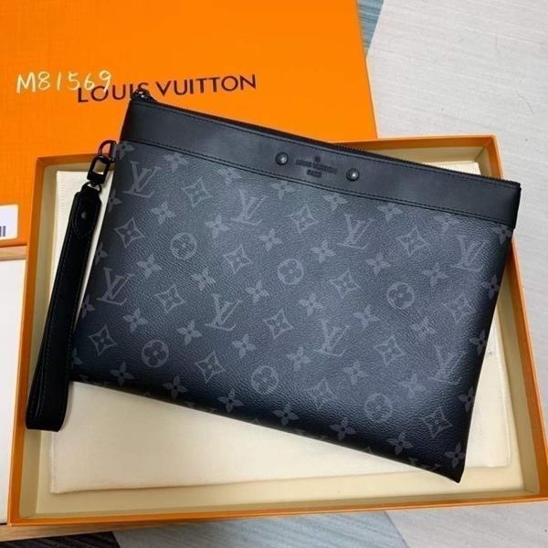 루* 블랙모노 스트랩 클러치