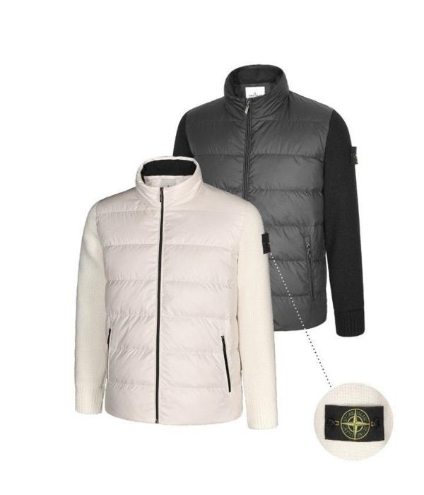 스* 덕다운 니트 자켓