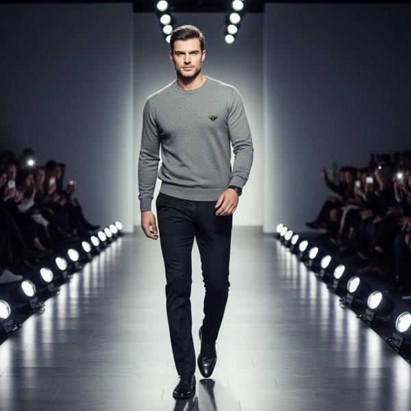 프** 100 울 크루넥 니트