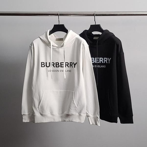 버** 베이직로고 코튼 후드티