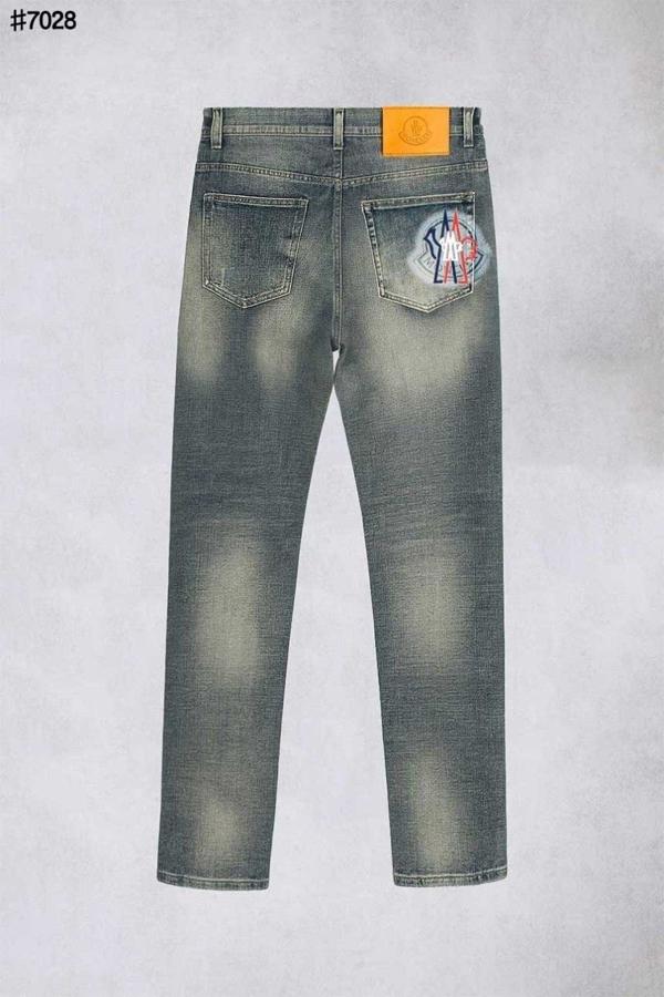 포켓 로고 패치 슬림핏 데님 팬츠