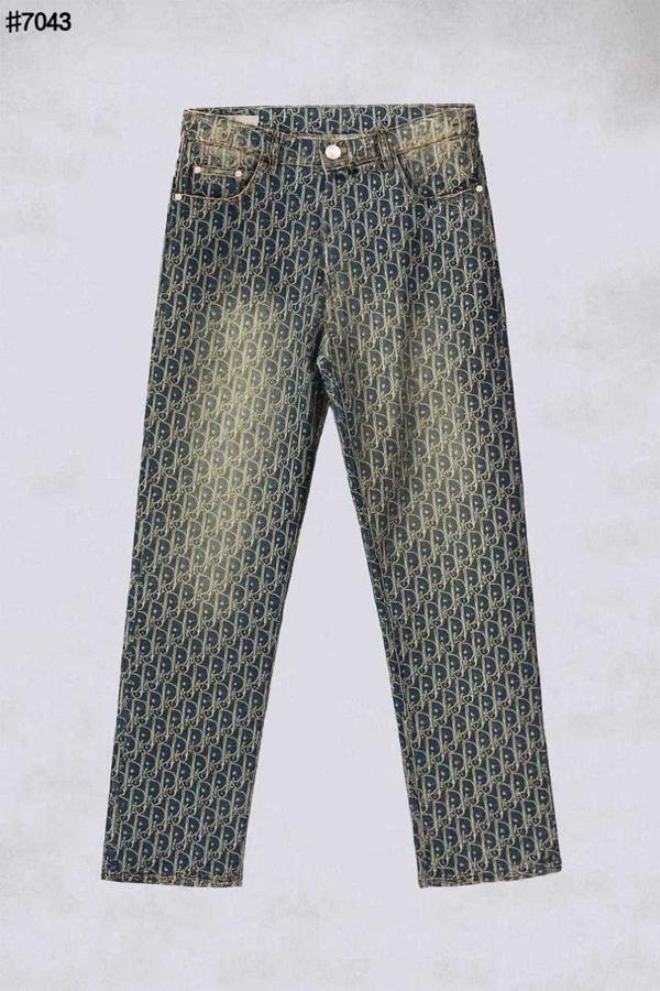 디* 오블리크 워싱 스트레이트 데님 팬츠