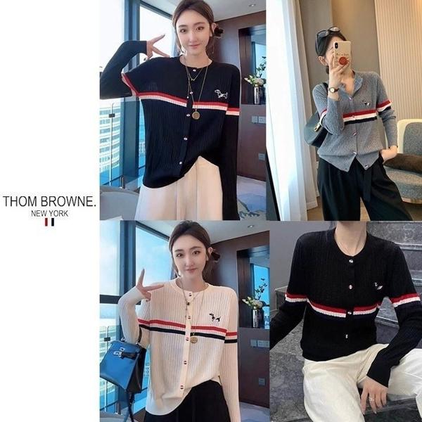 톰* 삼색라인 퍼피 가디건