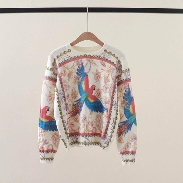 에*** 앵무새 니트