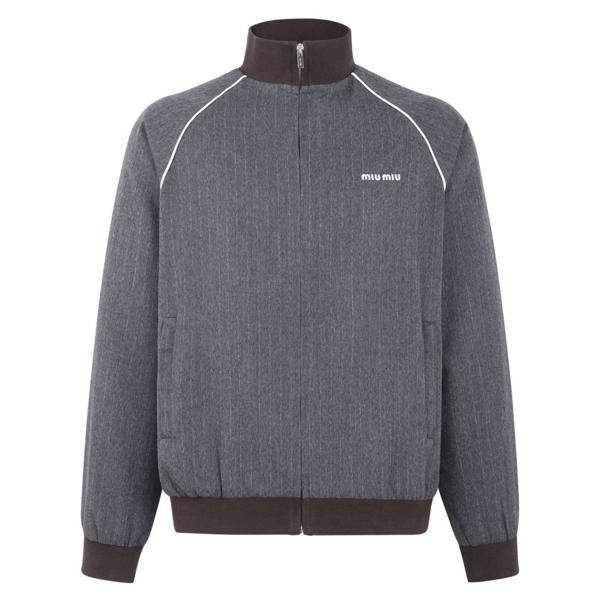 미*** M1185 로고 핀 스트라이프 버진 트랙 자켓