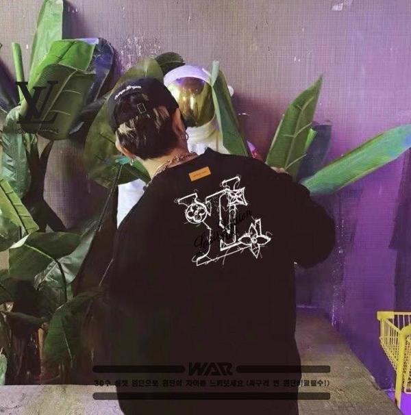 루* 필기체 스케치 디자인 밍크양기모 티셔츠